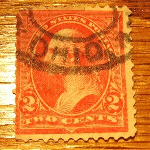 1894 GEORGE WASHINGTON TYPE 3 CARMINE  2 CENT STAMP